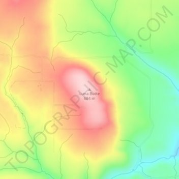 Mappa topografica Luna Butte, altitudine, rilievo