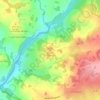 Mappa topografica puy de la Cahville, altitudine, rilievo