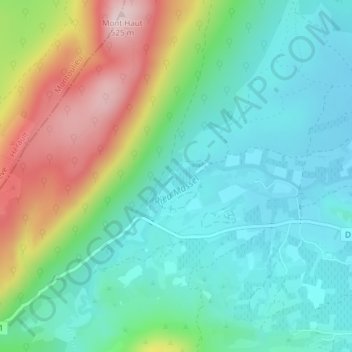 Mappa topografica Les Camboux, altitudine, rilievo