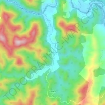 Mappa topografica Ban Sira, altitudine, rilievo