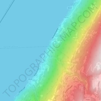 Mappa topografica Ca' Tronconi, altitudine, rilievo