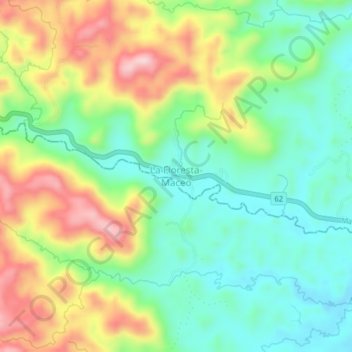 Mappa topografica La Floresta-Maceo, altitudine, rilievo