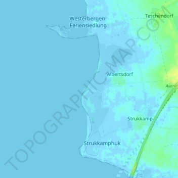 Mappa topografica Gold, altitudine, rilievo