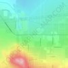 Mappa topografica Pearblossom, altitudine, rilievo