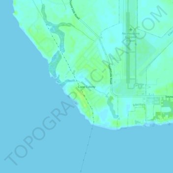 Mappa topografica Cape Colony, altitudine, rilievo