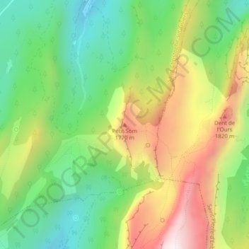 Mappa topografica Petit Som, altitudine, rilievo