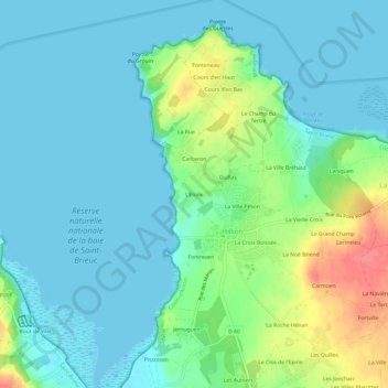 Mappa topografica L'Etoile, altitudine, rilievo