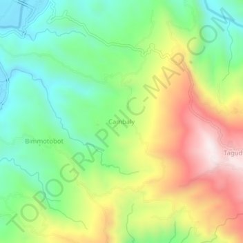 Mappa topografica Cambaly, altitudine, rilievo