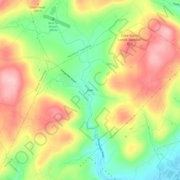 Mappa topografica Dale, altitudine, rilievo