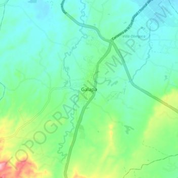 Mappa topografica Galapa, altitudine, rilievo