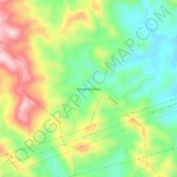 Mappa topografica Quebra Ossos, altitudine, rilievo