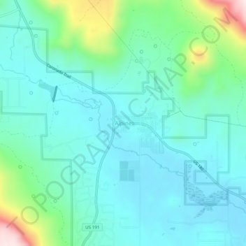 Mappa topografica Alpine, altitudine, rilievo