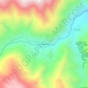 Mappa topografica Cacaopampa, altitudine, rilievo