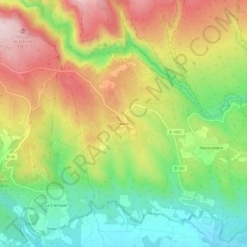 Mappa topografica Fauzan, altitudine, rilievo