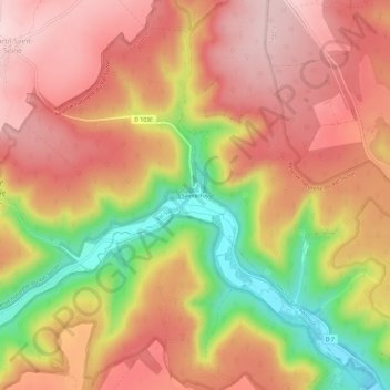 Mappa topografica Sainte-Foy, altitudine, rilievo