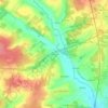 Mappa topografica La Vigerie, altitudine, rilievo