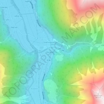 Mappa topografica Oberlängenfeld, altitudine, rilievo