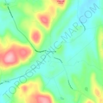 Mappa topografica Ancramdale, altitudine, rilievo