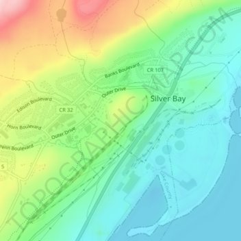 Mappa topografica North Shore Mining/Lake Superior Overlook, altitudine, rilievo
