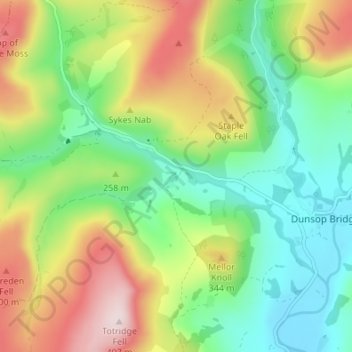 Mappa topografica Hareden, altitudine, rilievo