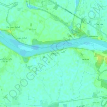 Mappa topografica Brede, altitudine, rilievo