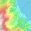 Mappa topografica Ζαγορά, altitudine, rilievo
