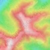 Mappa topografica Mount Curran, altitudine, rilievo