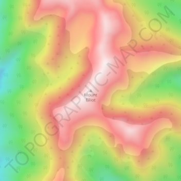 Mappa topografica Mount Elliot, altitudine, rilievo