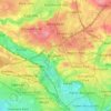 Mappa topografica Prestwich, altitudine, rilievo