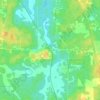 Mappa topografica Hawthorne, altitudine, rilievo