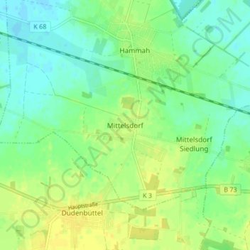 Mappa topografica Mittelsdorf, altitudine, rilievo