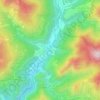 Mappa topografica Le Village, altitudine, rilievo
