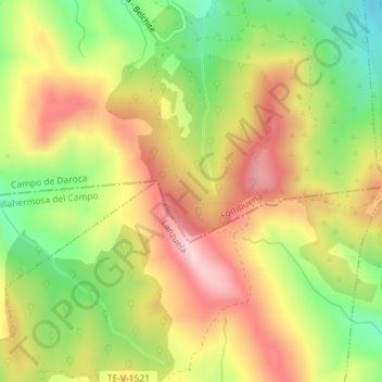Mappa topografica Dehesa Alta, altitudine, rilievo