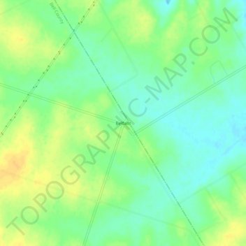 Mappa topografica Belfalls, altitudine, rilievo