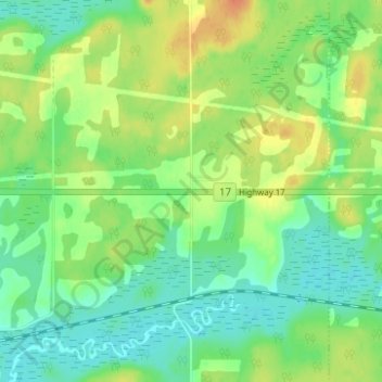 Mappa topografica Minnitaki, altitudine, rilievo