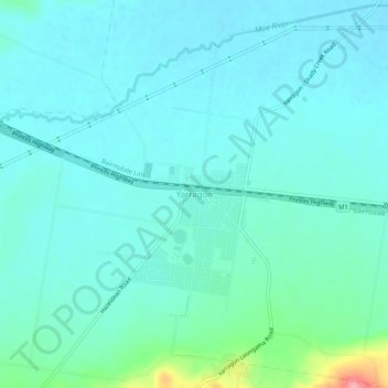 Mappa topografica Yarragon, altitudine, rilievo