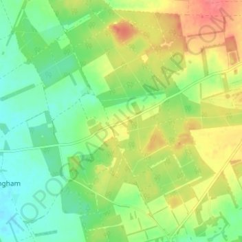 Mappa topografica Drymere, altitudine, rilievo
