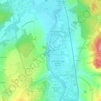 Mappa topografica Les Dumonts, altitudine, rilievo