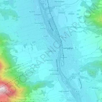 Mappa topografica Luitpolderhöfe, altitudine, rilievo
