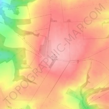 Mappa topografica Orlas, altitudine, rilievo