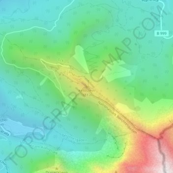 Mappa topografica Kehlstein, altitudine, rilievo