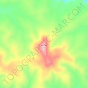 Mappa topografica Serra das Araras, altitudine, rilievo