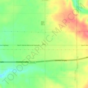 Mappa topografica Rose, altitudine, rilievo