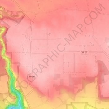 Mappa topografica Marinara, altitudine, rilievo