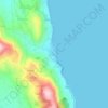 Mappa topografica Benitses, altitudine, rilievo
