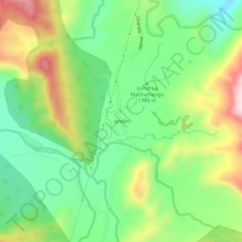 Mappa topografica virolin, altitudine, rilievo