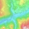 Mappa topografica Molina di Fiemme, altitudine, rilievo