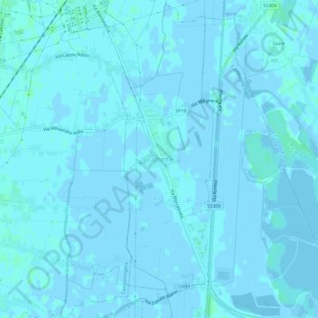 Mappa topografica Lughetto, altitudine, rilievo