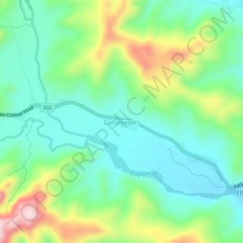 Mappa topografica Cabagayan, altitudine, rilievo