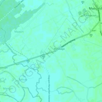 Mappa topografica Velasquez, altitudine, rilievo